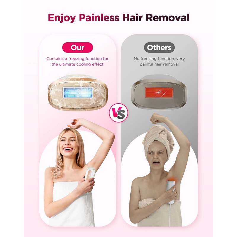 IPL Hair Removal Device With 990000 Flashes For Painless Permanent Hair Reduction 4