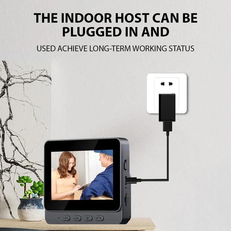 Wireless Video Doorbell With 43 Inch Screen And Two Way Intercom 4