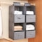 Cotton Linen Hanging Storage Organizer With Drawers For Closet And Wardrobe 5