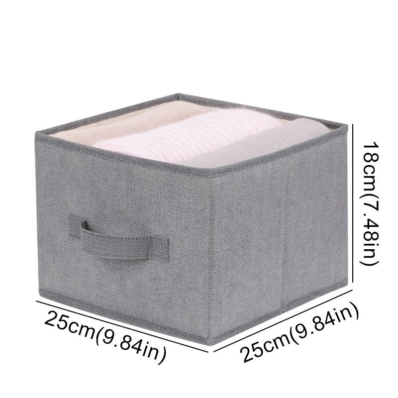 Cotton Linen Hanging Storage Organizer With Drawers For Closet And Wardrobe 7