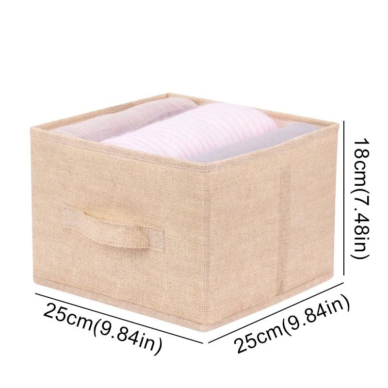 Cotton Linen Hanging Storage Organizer With Drawers For Closet And Wardrobe 8
