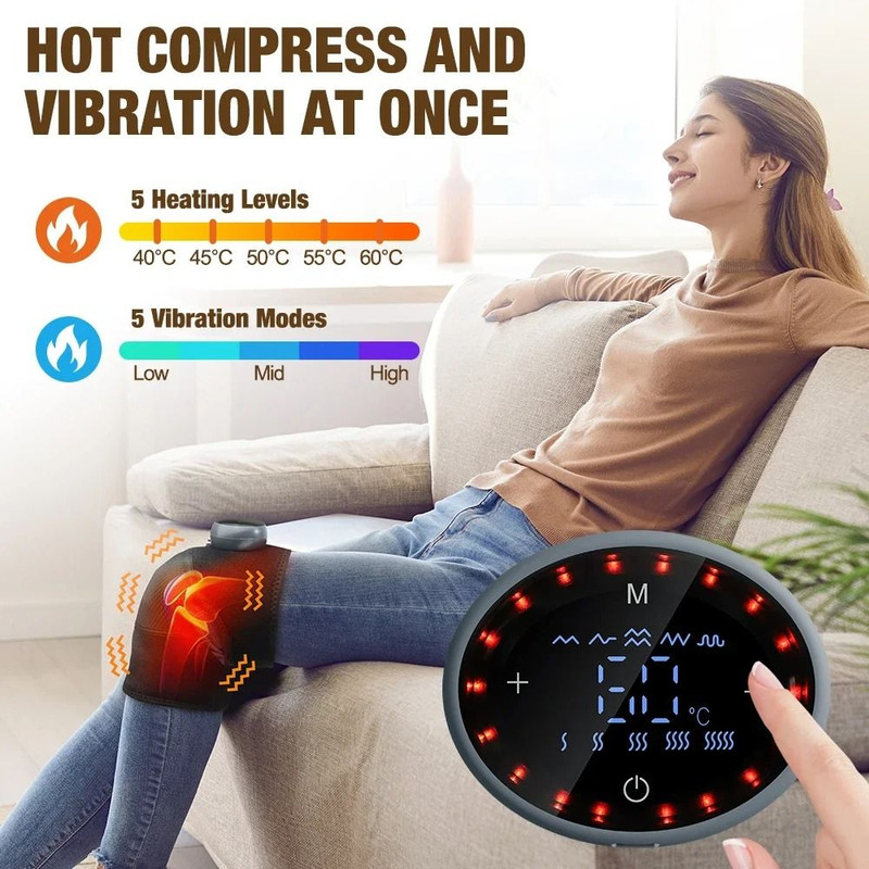 5Gear Electric Heating Knee Massager With Vibration And Hot Compress 2