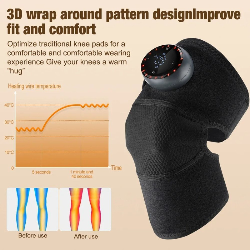 5Gear Electric Heating Knee Massager With Vibration And Hot Compress 3