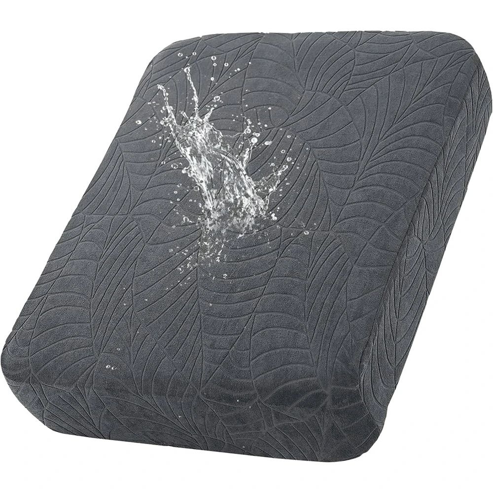Waterproof Stretch Sofa Cushion Cover With Removable Jacquard Fabric Protector 9