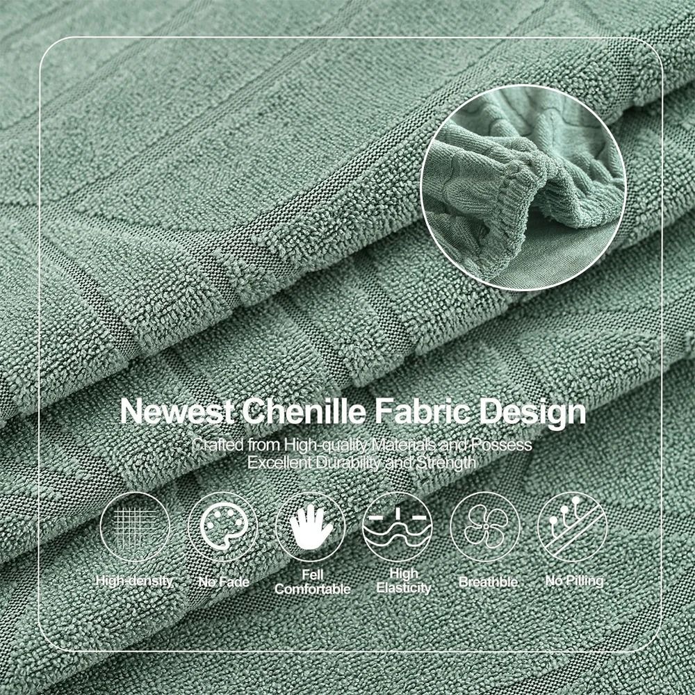 Waterproof Stretch Sofa Cushion Cover With Removable Jacquard Fabric Protector 6