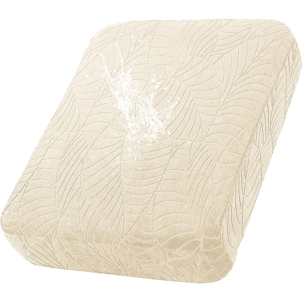 Waterproof Stretch Sofa Cushion Cover With Removable Jacquard Fabric Protector 7