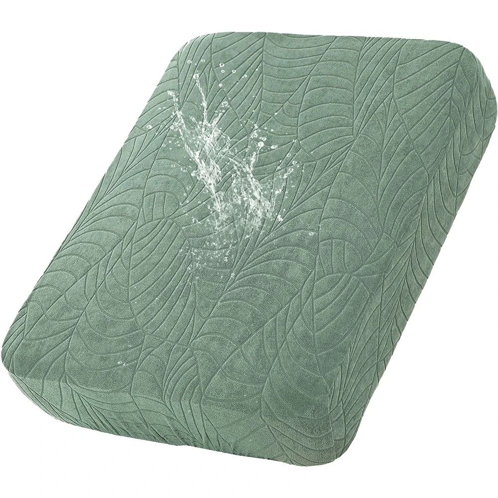 Waterproof Stretch Sofa Cushion Cover With Removable Jacquard Fabric Protector 10