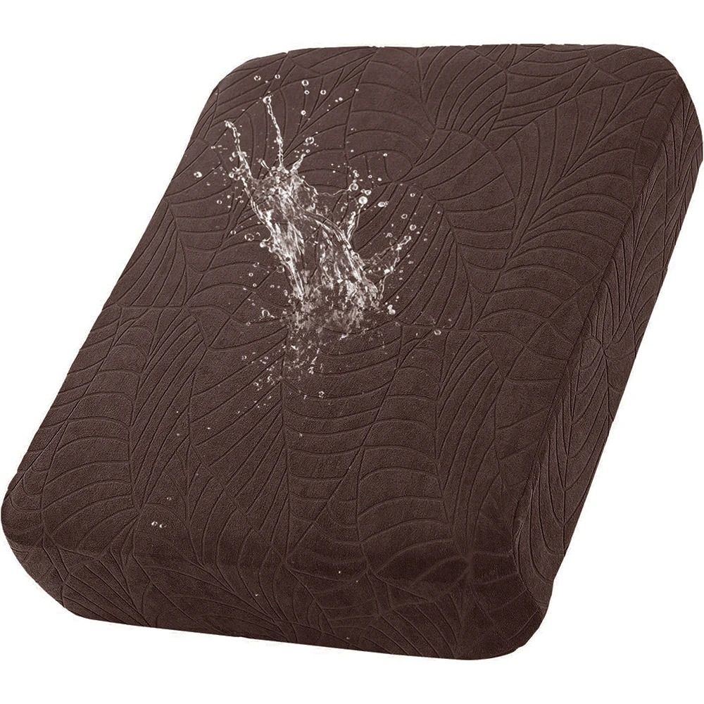 Waterproof Stretch Sofa Cushion Cover With Removable Jacquard Fabric Protector 11