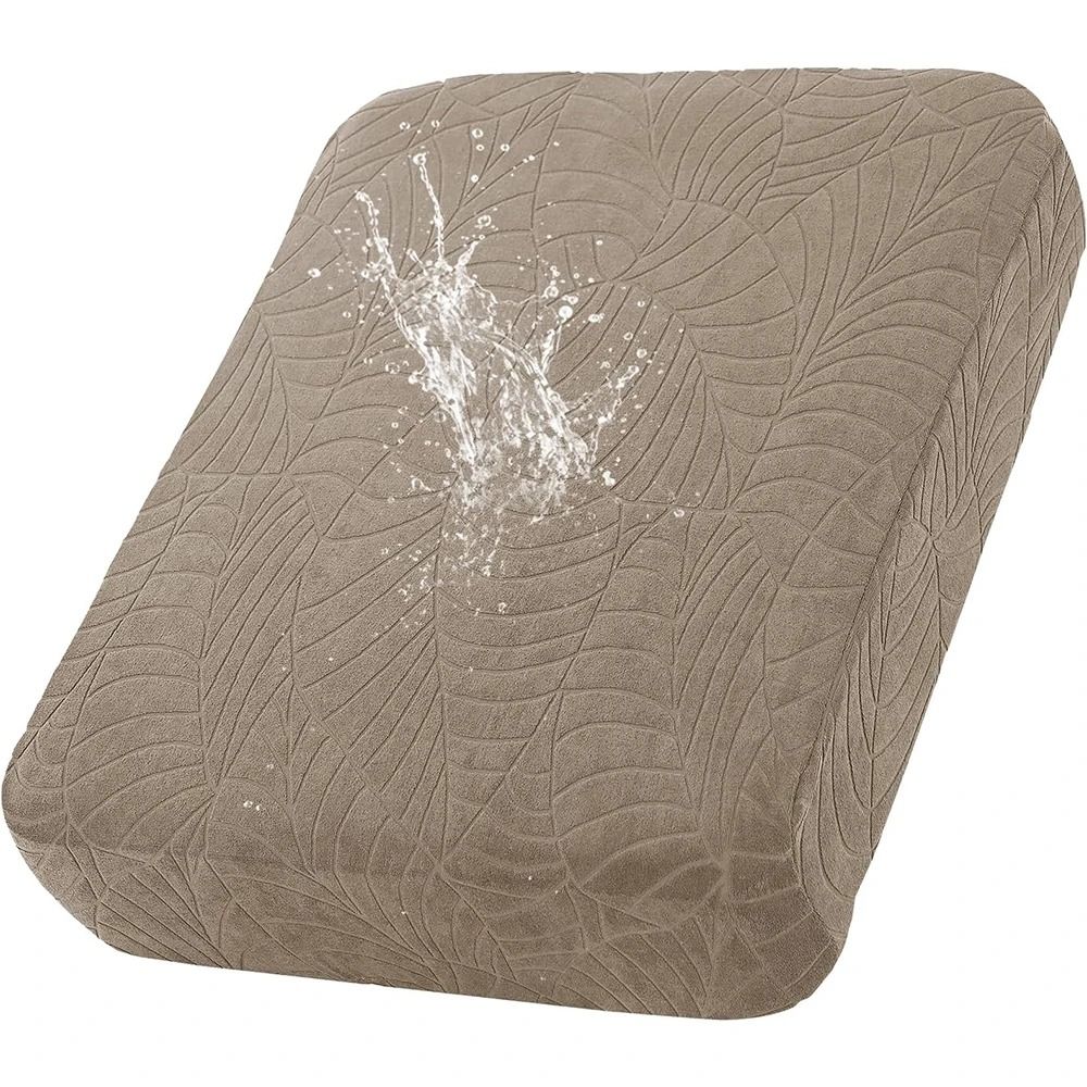 Waterproof Stretch Sofa Cushion Cover With Removable Jacquard Fabric Protector 13