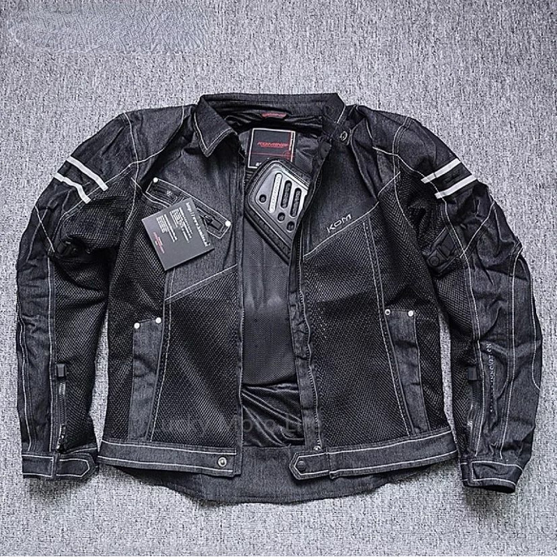 Mens Breathable Mesh Motorcycle Jacket With Protective Padding 2
