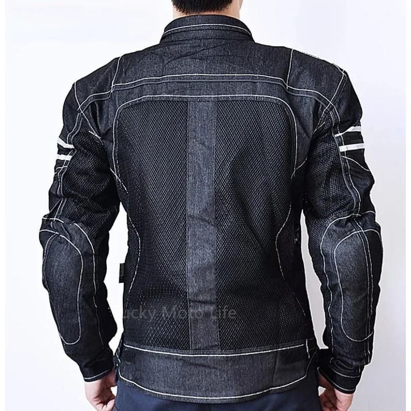 Mens Breathable Mesh Motorcycle Jacket With Protective Padding 4