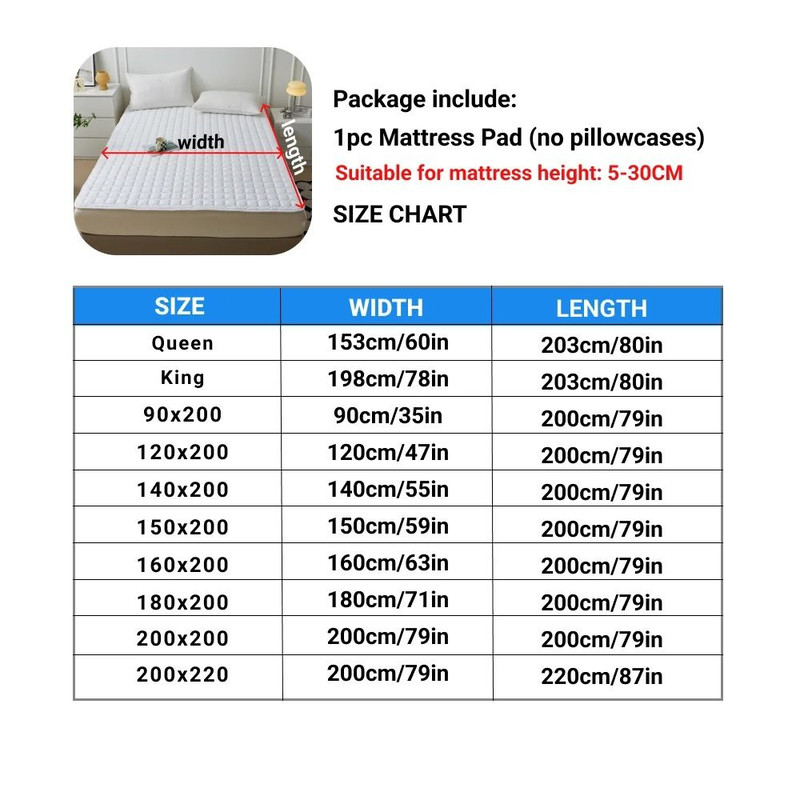 Waterproof Quilted Mattress Protector Cover For Single And Double Beds 3