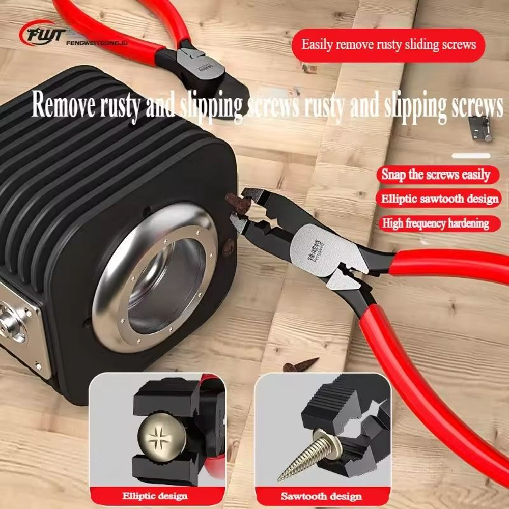 Multi Functional Screw Removal Pliers With Wire Stripping And Rusty Screw Extractor 5