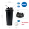 Portable Protein Shaker 600ml Fitness Bottle With Wire Whisk Ball 5