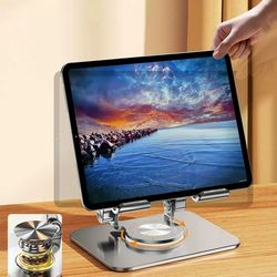 foldable mobile phone and tablet holder 360 degree rotating adjustable stand