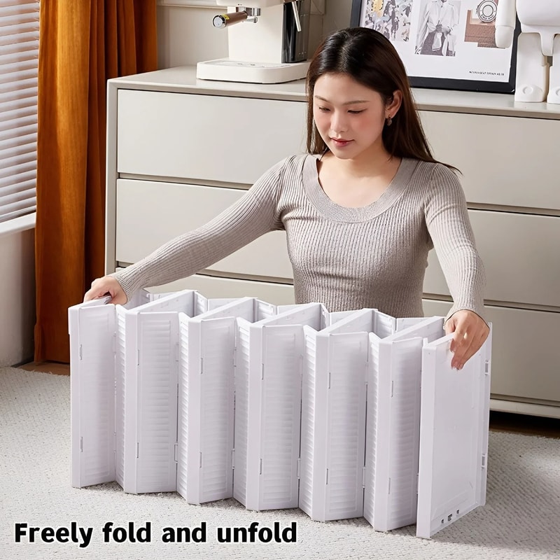 6 Layer Shoe Storage Organizer Foldable Transparent Stackable Shoe Box Cabinet 3