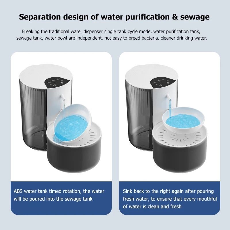 Smart Pet Water Dispenser Wireless Automatic Fountain For Cats And Dogs 2