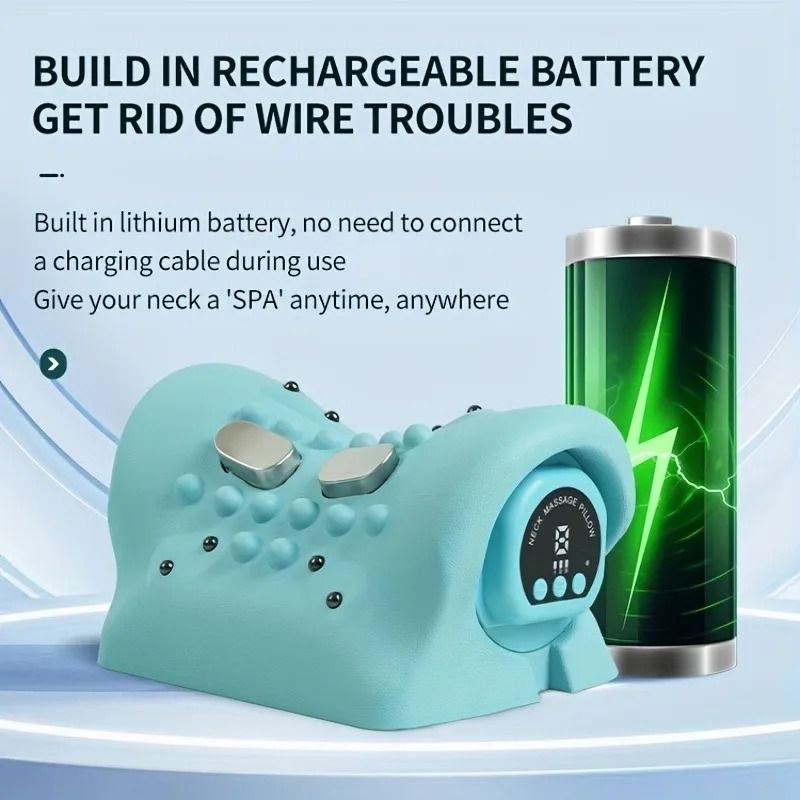 MultiFunctional Electric Neck Massage Pillow Hot Compress Pulse Therapy And Vibration Relief For N 3