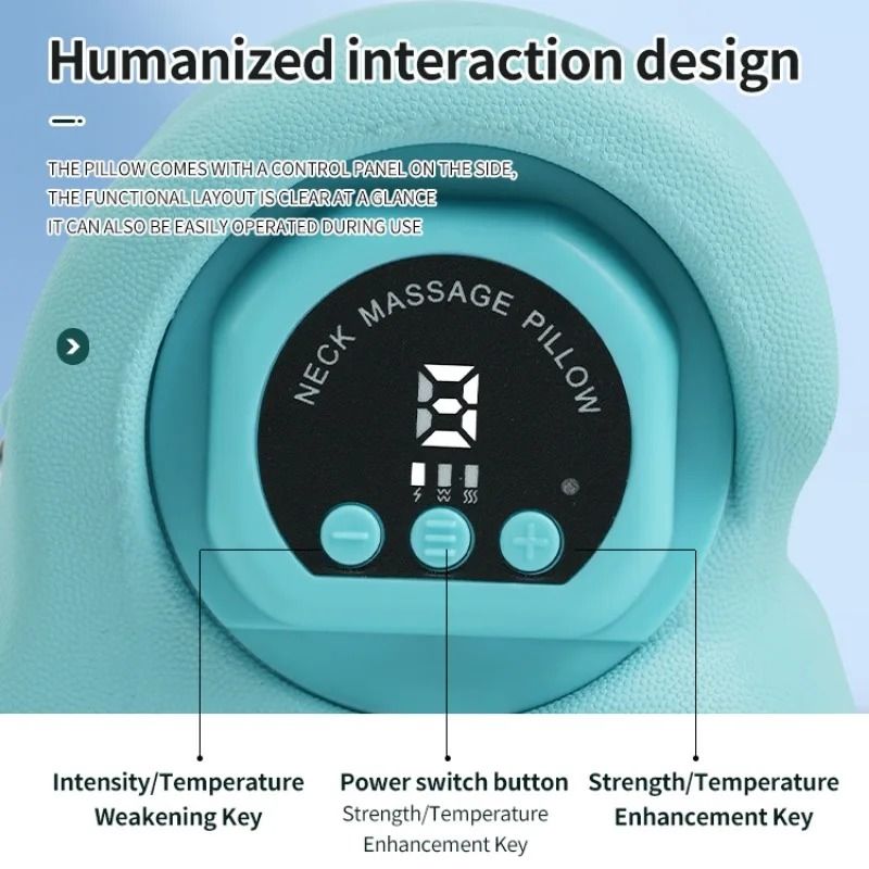 MultiFunctional Electric Neck Massage Pillow Hot Compress Pulse Therapy And Vibration Relief For N 4