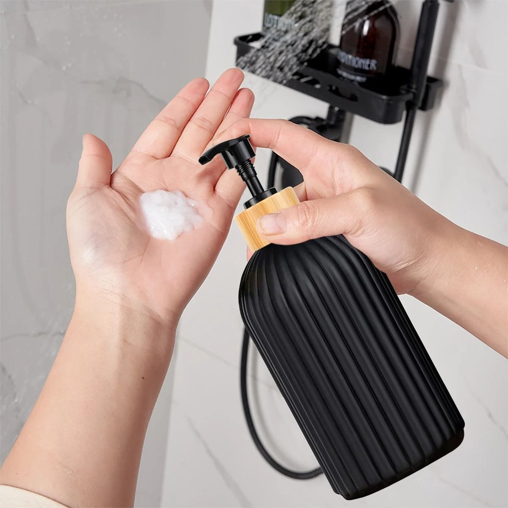 Bathroom Countertop Organizer And Soap Dispenser Set 4