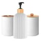 Bathroom Countertop Organizer And Soap Dispenser Set 8