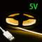 USB 5V COB LED Strip Light UltraThin Multicolor Tape 10