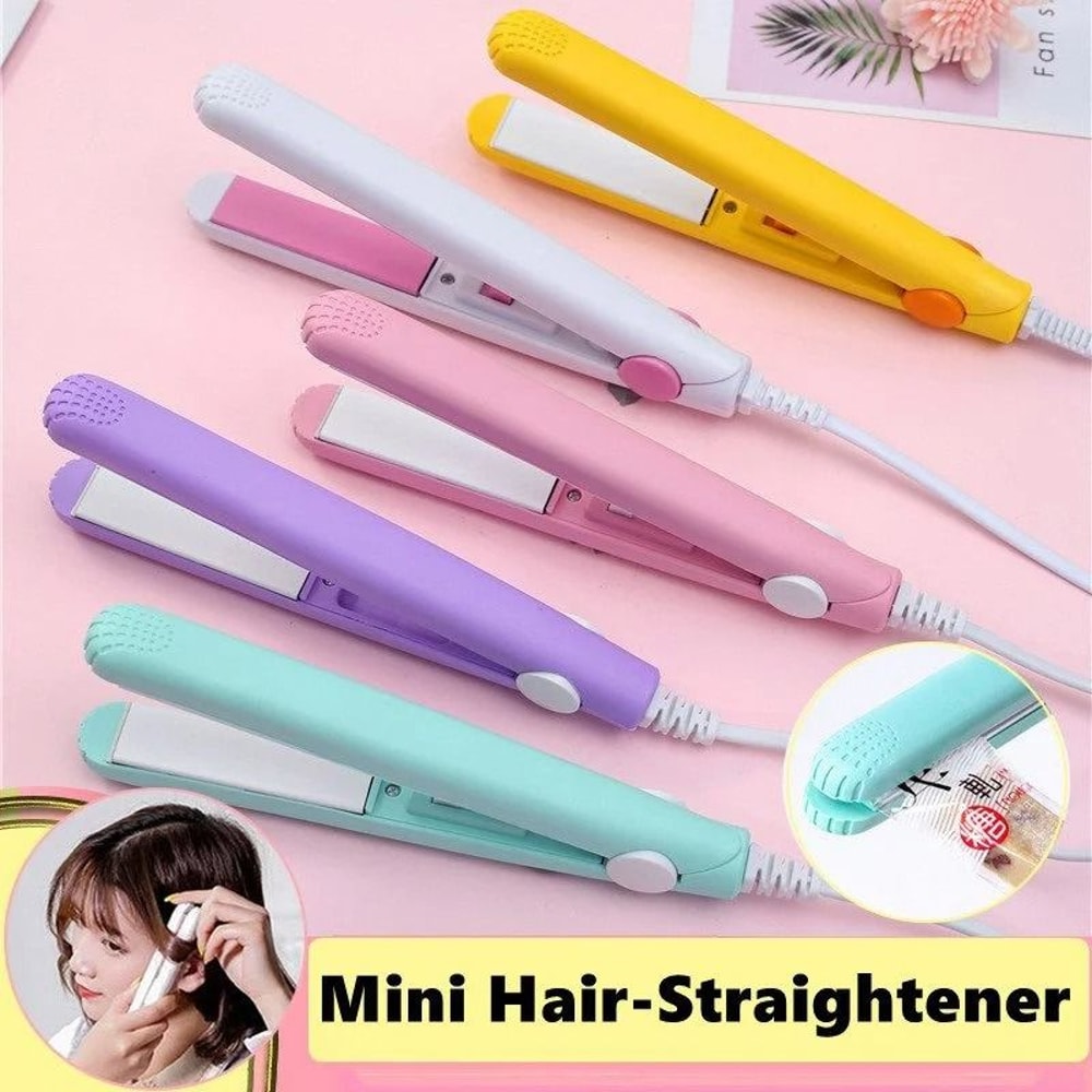 Mini Hair Straightener And Curler With Ceramic Plates 0