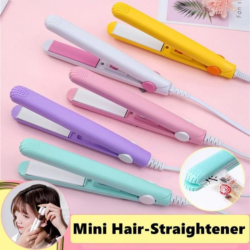 Mini Hair Straightener And Curler With Ceramic Plates 0