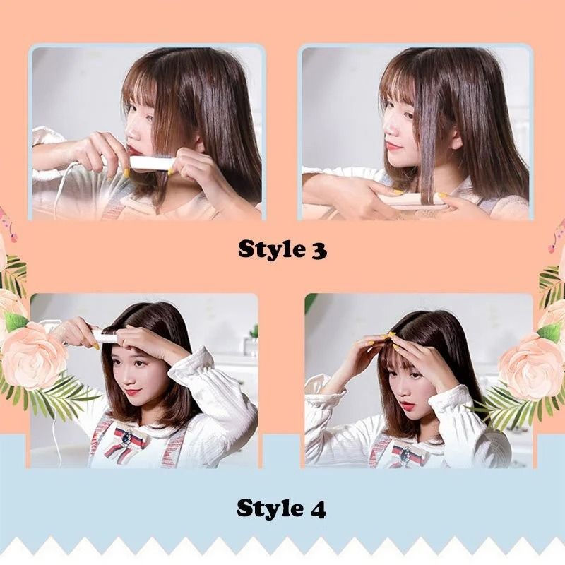 Mini Hair Straightener And Curler With Ceramic Plates 3