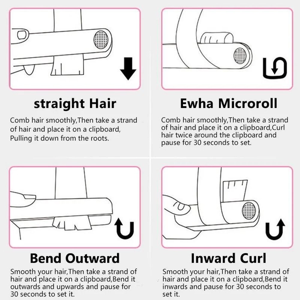 Mini Hair Straightener And Curler With Ceramic Plates 4