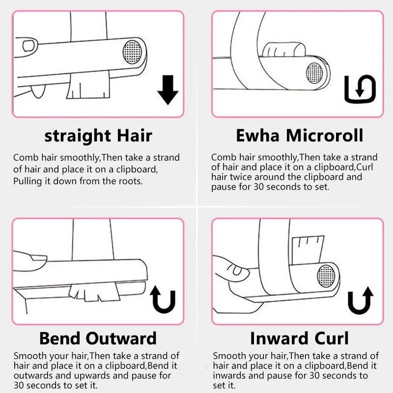 Mini Hair Straightener And Curler With Ceramic Plates 4