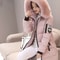 Womens Winter Fur Collar Hooded Parka Coat 1