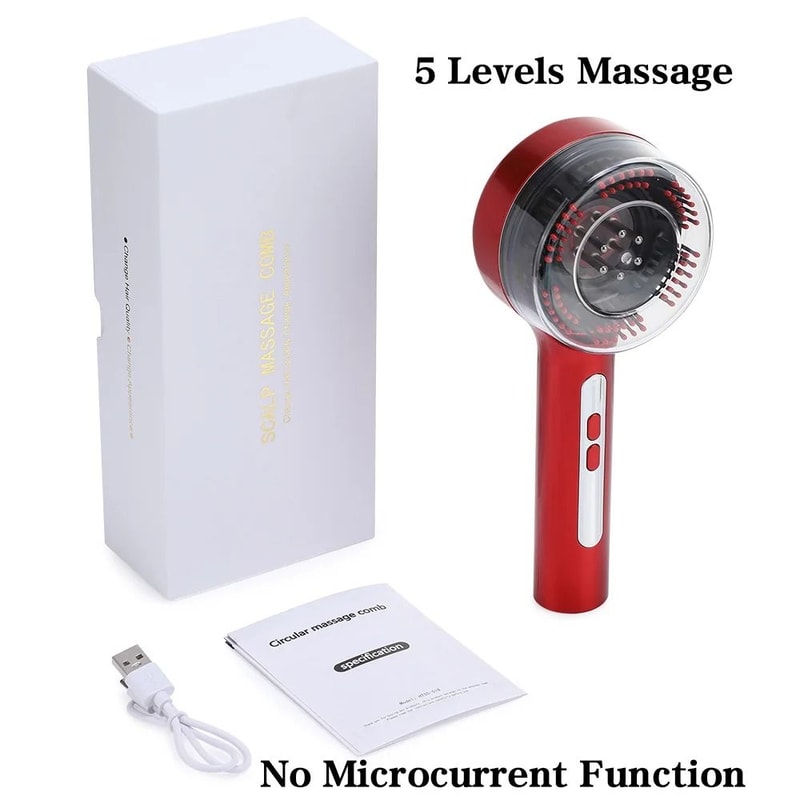 Electric Microcurrent Scalp Massage Comb With 660nm Red Light Therapy 10