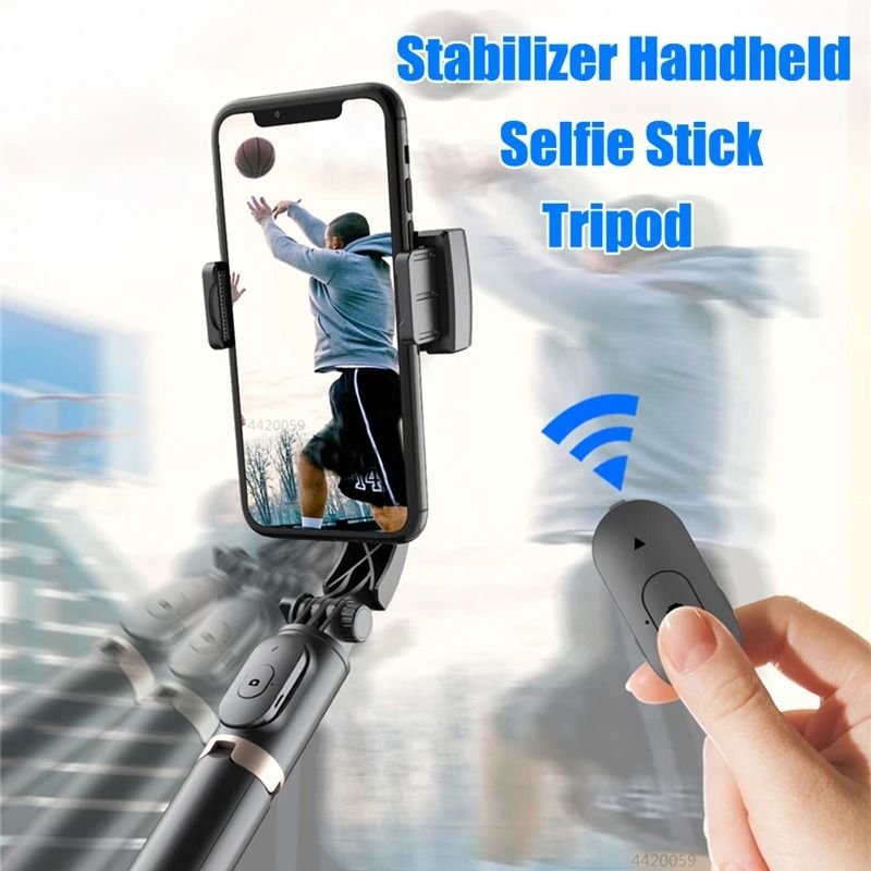 Foldable Gimbal Stabilizer Selfie Stick With Bluetooth Remote And Tripod 6