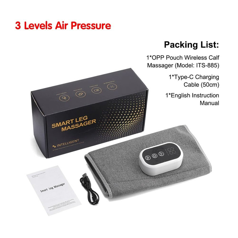 Air Pressure Calf Massager With Heat And Compression Therapy 6