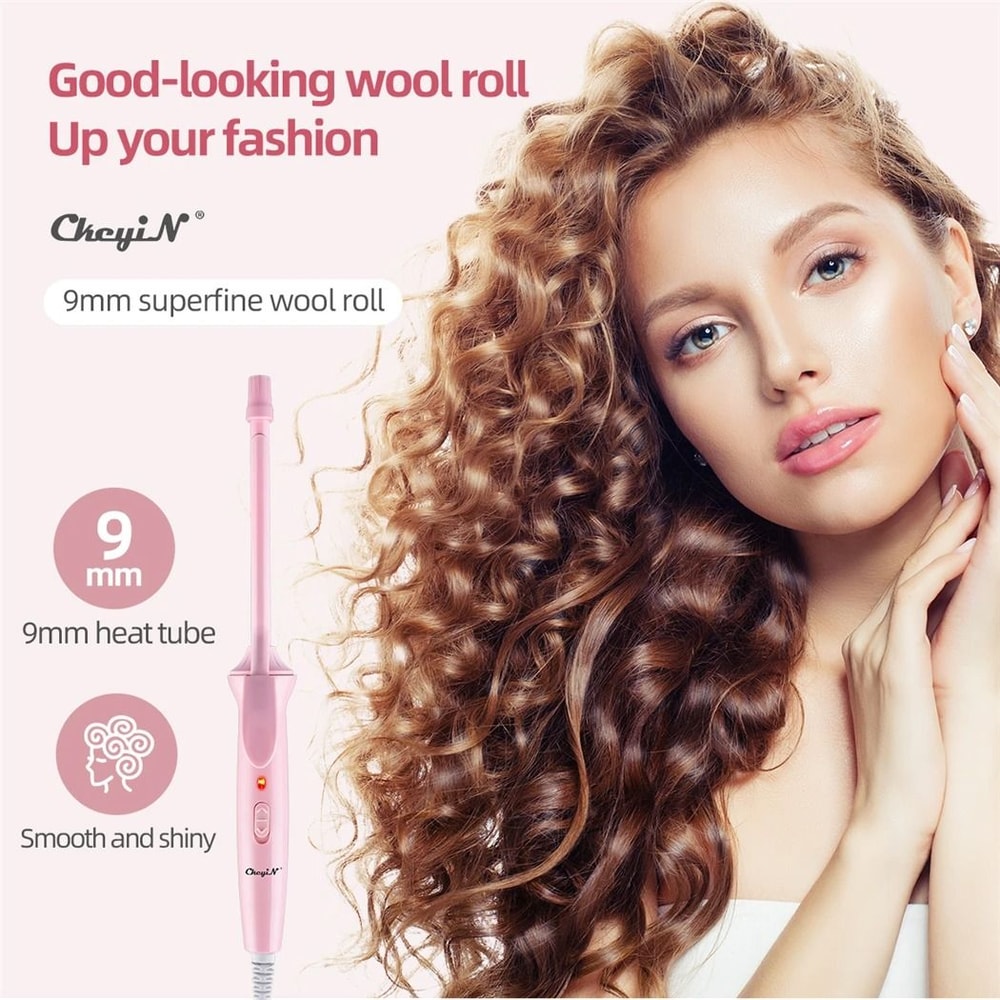 Mini 9mm Hair Curling Iron With Ceramic Barrel 2