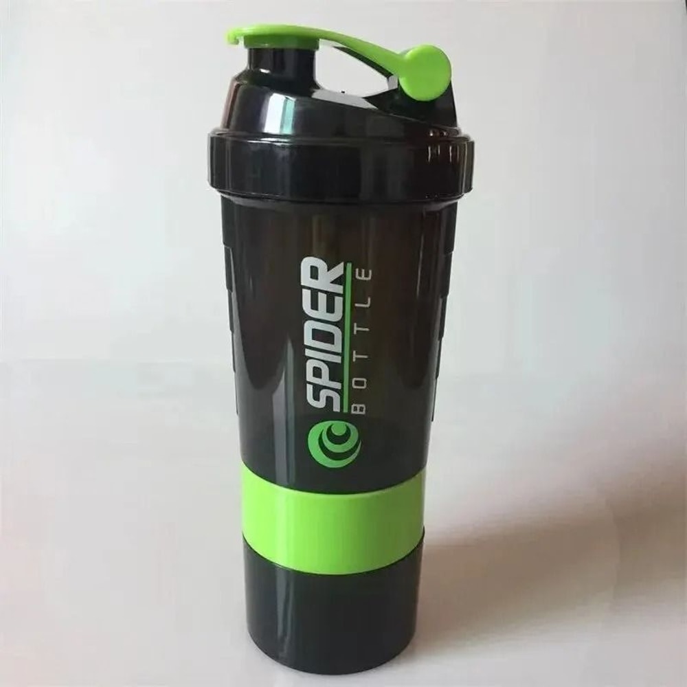 3Layer Protein Shaker Bottle With Mixing Net And Storage Compartments 9