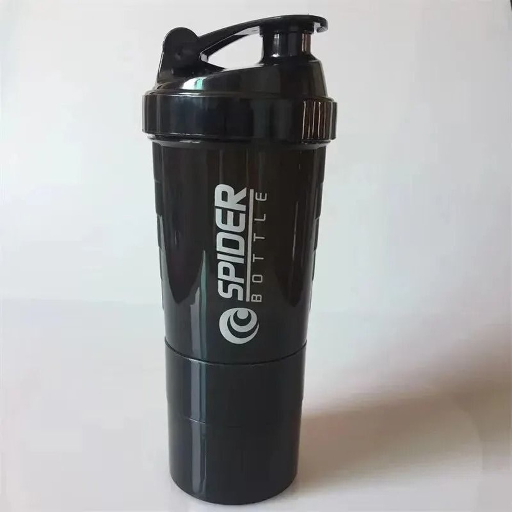 3Layer Protein Shaker Bottle With Mixing Net And Storage Compartments 10