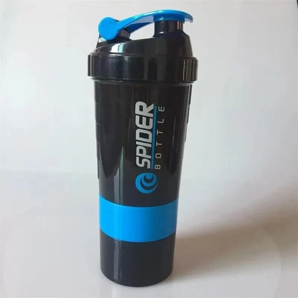 3Layer Protein Shaker Bottle With Mixing Net And Storage Compartments 8