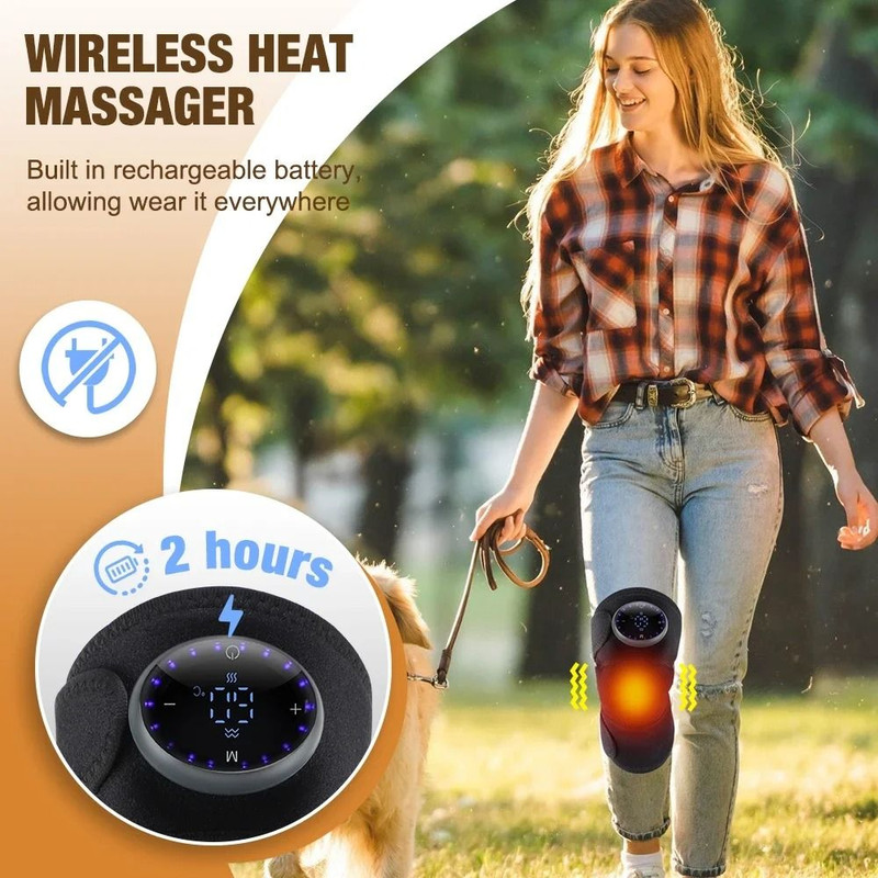 Electric Heating Knee Massager With 5 Heat Levels And Vibration Therapy 5