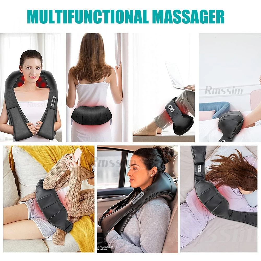 Shiatsu Heated Neck And Shoulder Massager With Deep Kneading Therapy 4