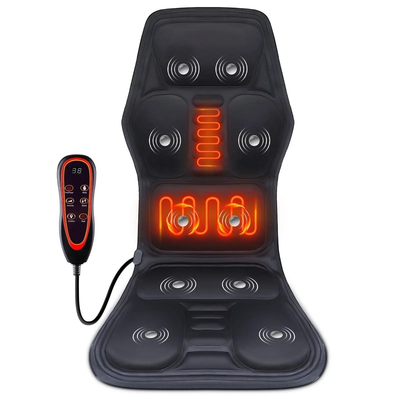Electric FullBody Massage Chair Cushion With Infrared Heating And Vibration Therapy 0