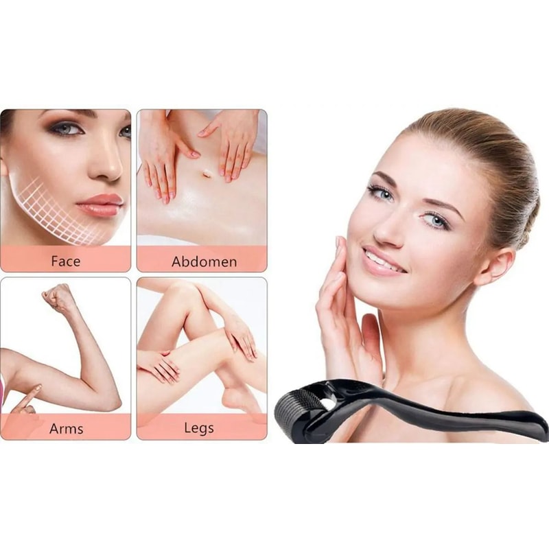 540 Titanium Microneedle Derma Roller For Hair Beard And Skin Rejuvenation 02 025 03mm 6