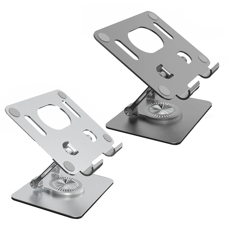 Foldable 360 Rotating Mobile Phone Tablet Stand Adjustable Height AntiSlip And Hollow Design For 4