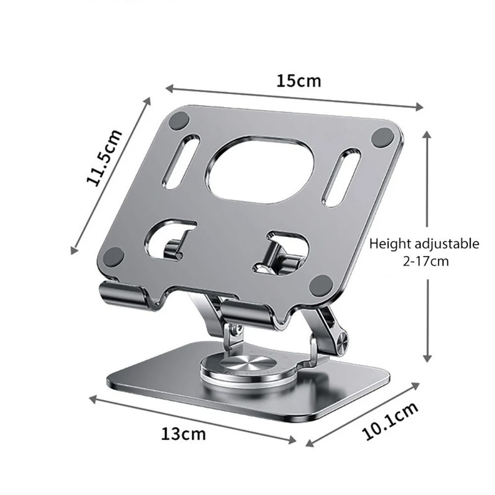 Foldable 360 Rotating Mobile Phone Tablet Stand Adjustable Height AntiSlip And Hollow Design For 6