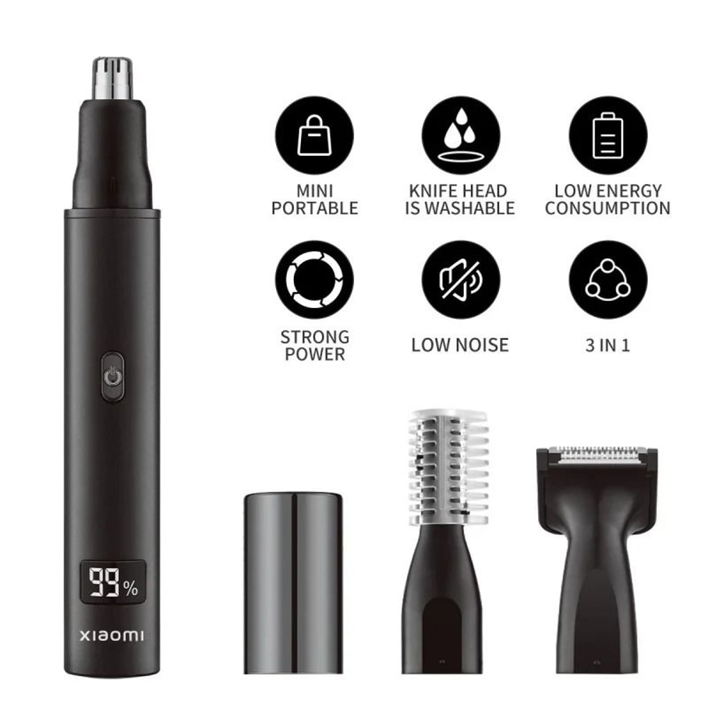 3in1 Electric Nose And Ear Hair Trimmer Rechargeable Painless Grooming Kit For Men 5