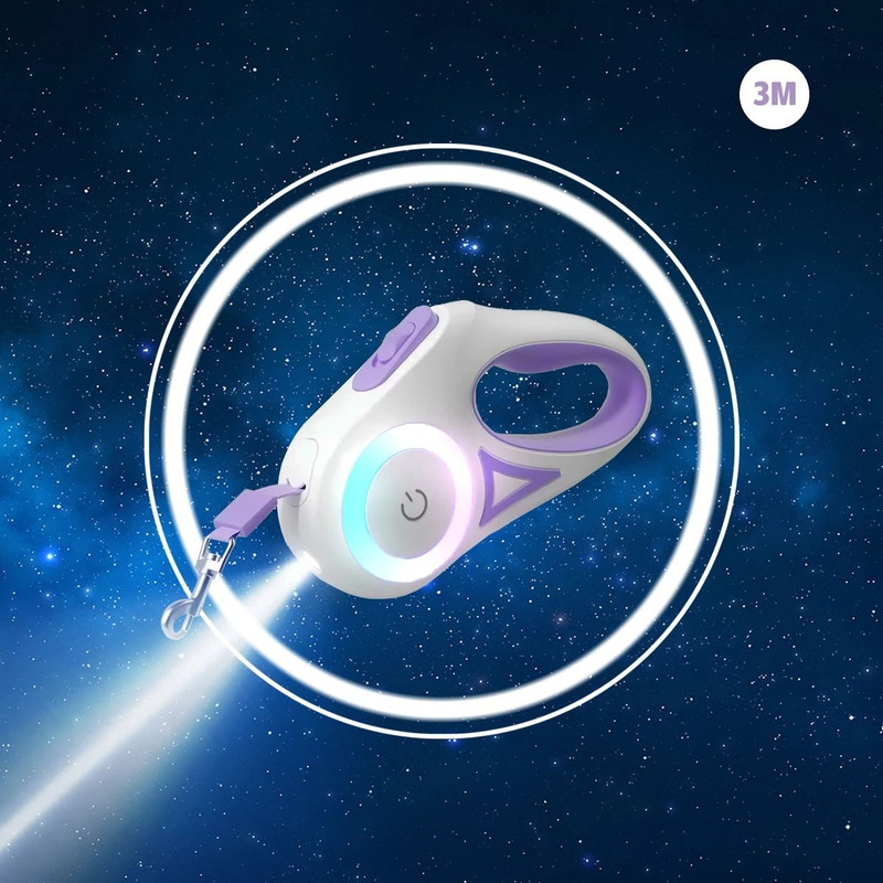 LED Retractable Dog Leash With Light For Small Medium And Large Pets 7