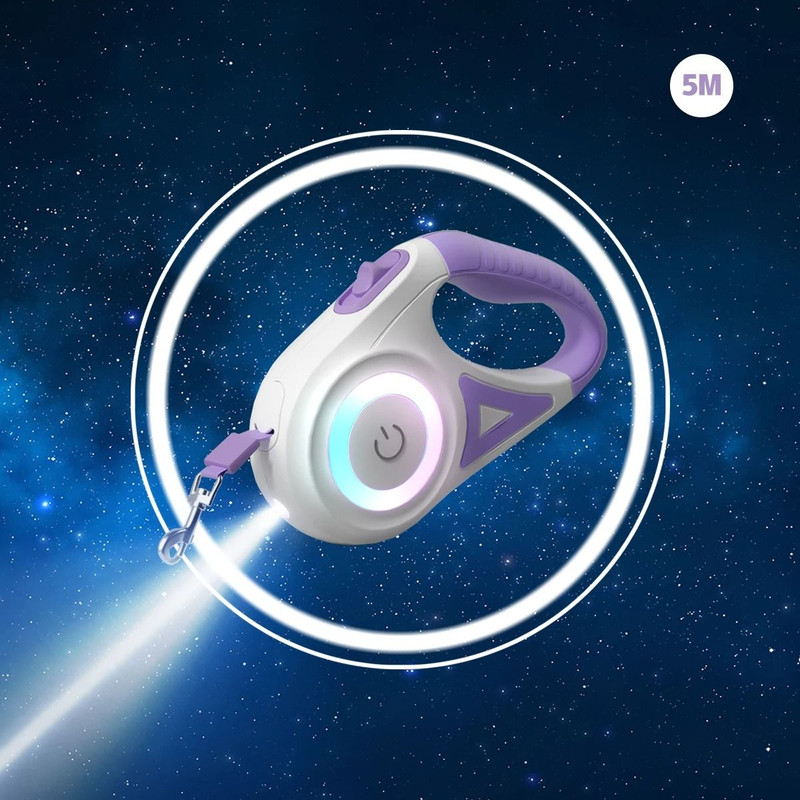 LED Retractable Dog Leash With Light For Small Medium And Large Pets 8