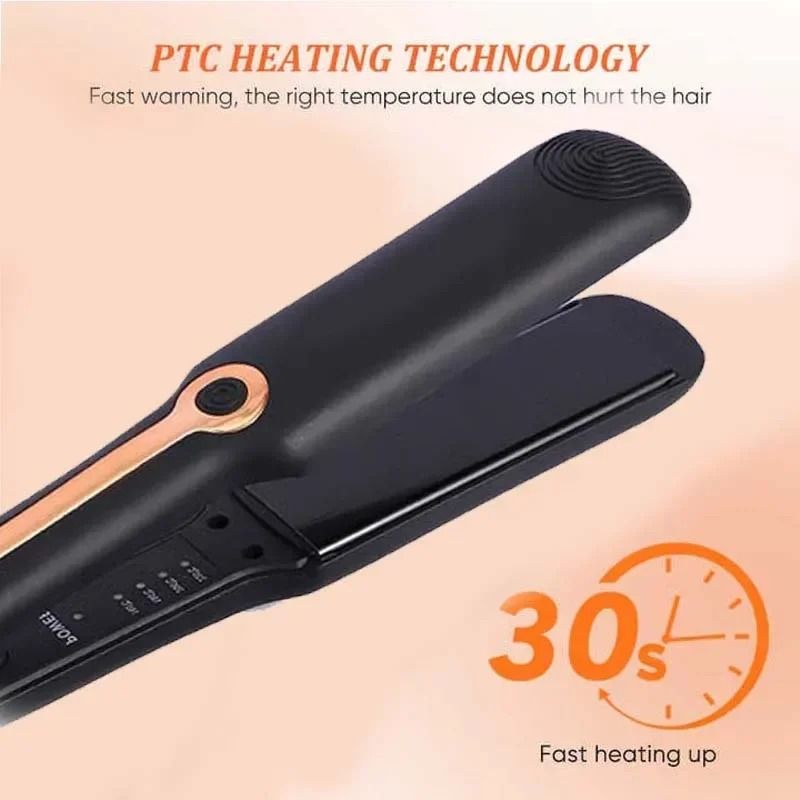 Professional Hair Straightener And Curler Ceramic Flat Iron With Adjustable Temperature And Negativ 3