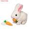 Electric Rabbit Plush Toy With Carrot Walking EarWiggling And TailWagging Interactive Bunny For Ki 10